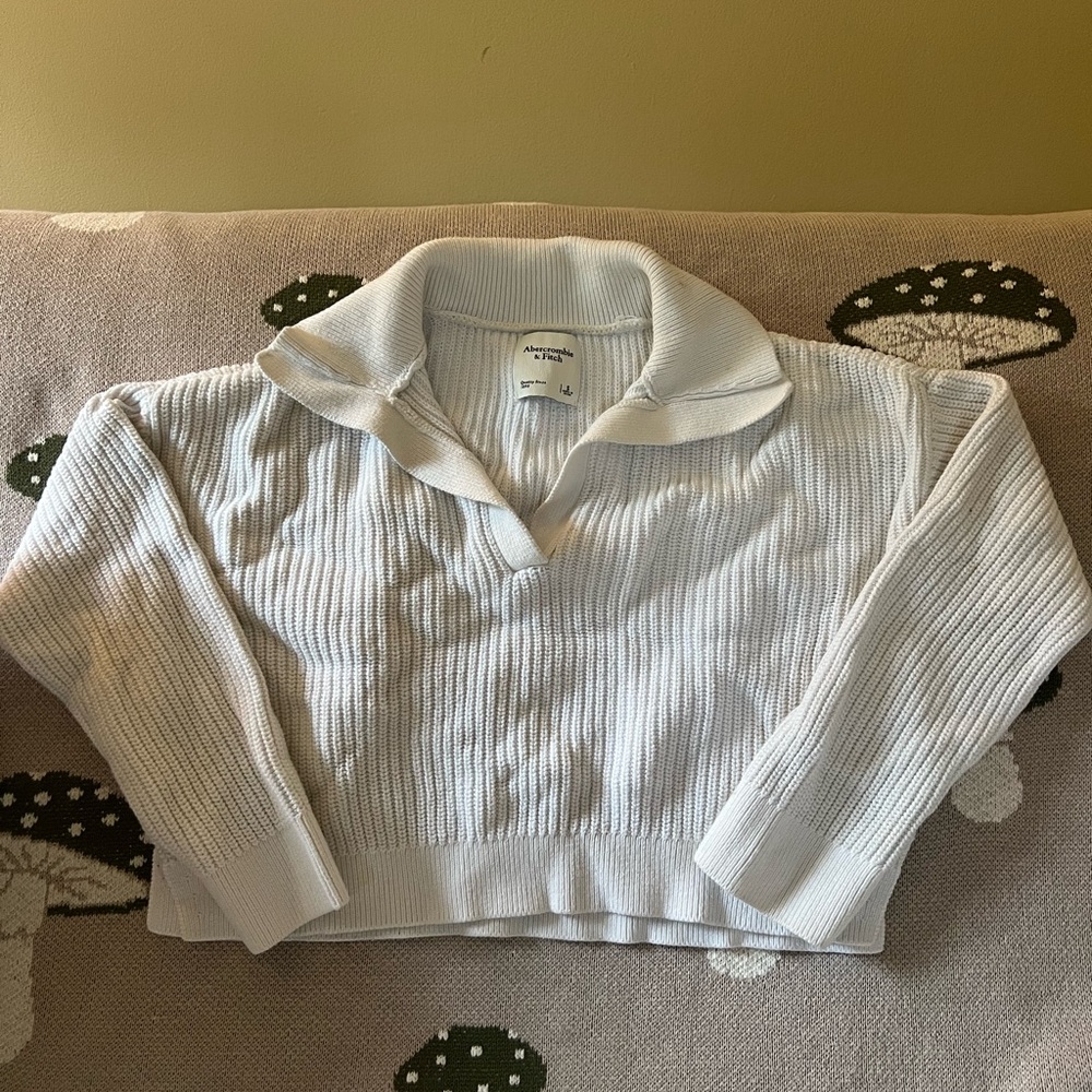 White Ribbed Sweater by Aritzia
